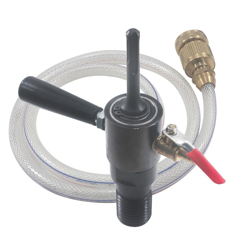 JUNLIXN 1 1/4"-7 Male Thread to SDS Plus Drill Adapter - Water Injection Capable + Solid Brass Hose Quick Connector and Hose for Concrete Core Drilling - Image 1